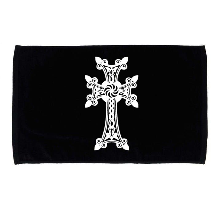 Arian Cross Meaningful Gift Aria Khachkar Meaningful Gift Cross Stone Symbol Mea Microfiber Hand Towel