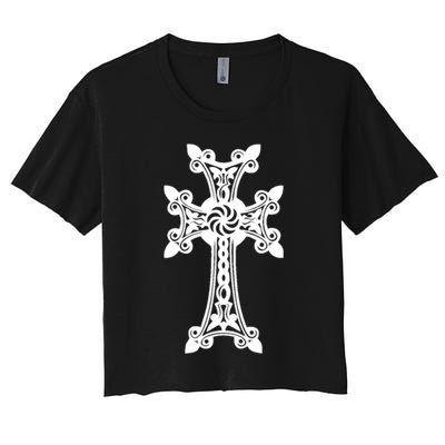 Arian Cross Meaningful Gift Aria Khachkar Meaningful Gift Cross Stone Symbol Mea Crop Top