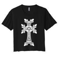 Arian Cross Meaningful Gift Aria Khachkar Meaningful Gift Cross Stone Symbol Mea Crop Top