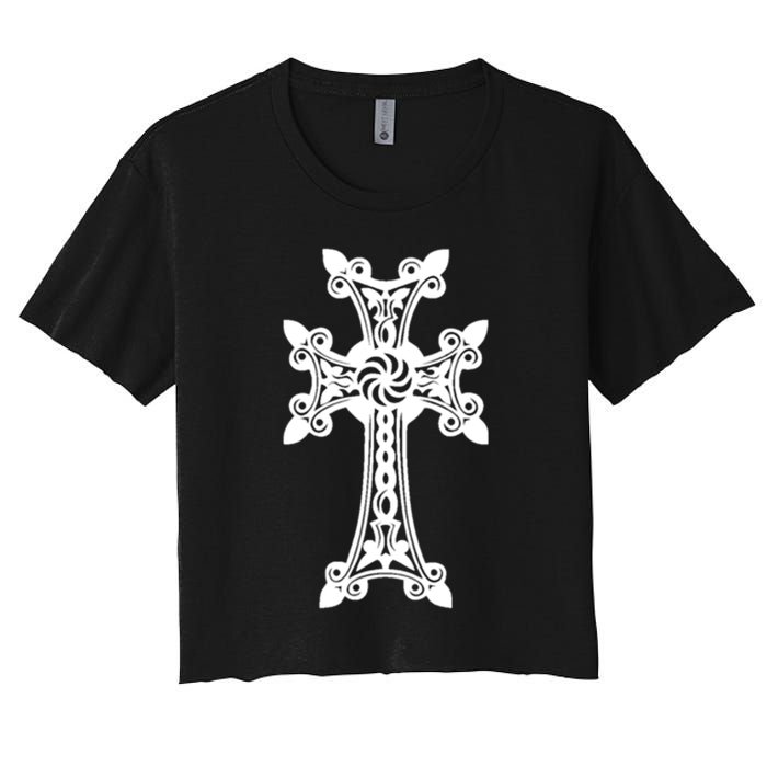 Arian Cross Meaningful Gift Aria Khachkar Meaningful Gift Cross Stone Symbol Mea Crop Top