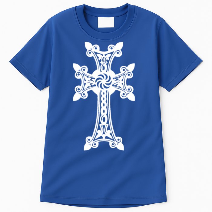 Arian Cross Meaningful Gift Aria Khachkar Meaningful Gift Cross Stone Symbol Mea Tall T-Shirt