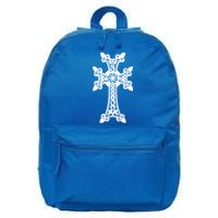 Arian Cross Meaningful Gift Aria Khachkar Meaningful Gift Cross Stone Symbol Mea 16 in Basic Backpack
