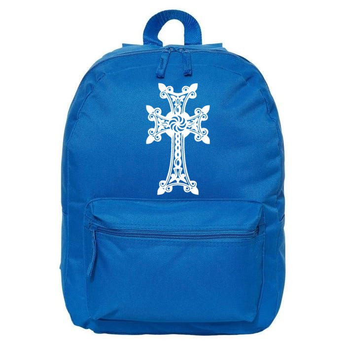 Arian Cross Meaningful Gift Aria Khachkar Meaningful Gift Cross Stone Symbol Mea 16 in Basic Backpack