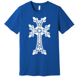 Arian Cross Meaningful Gift Aria Khachkar Meaningful Gift Cross Stone Symbol Mea Premium T-Shirt