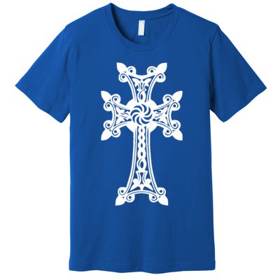 Arian Cross Meaningful Gift Aria Khachkar Meaningful Gift Cross Stone Symbol Mea Premium T-Shirt
