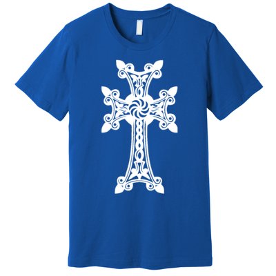 Arian Cross Meaningful Gift Aria Khachkar Meaningful Gift Cross Stone Symbol Mea Premium T-Shirt