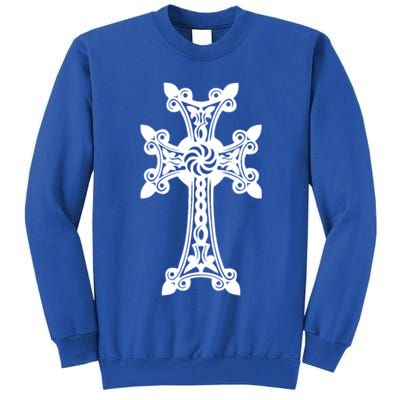 Arian Cross Meaningful Gift Aria Khachkar Meaningful Gift Cross Stone Symbol Mea Tall Sweatshirt