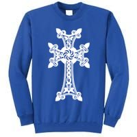 Arian Cross Meaningful Gift Aria Khachkar Meaningful Gift Cross Stone Symbol Mea Tall Sweatshirt