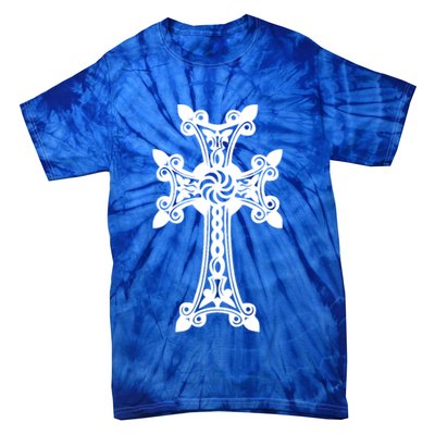 Arian Cross Meaningful Gift Aria Khachkar Meaningful Gift Cross Stone Symbol Mea Tie-Dye T-Shirt