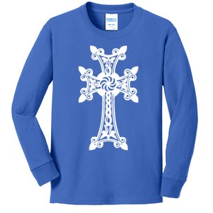 Arian Cross Meaningful Gift Aria Khachkar Meaningful Gift Cross Stone Symbol Mea Kids Long Sleeve Shirt