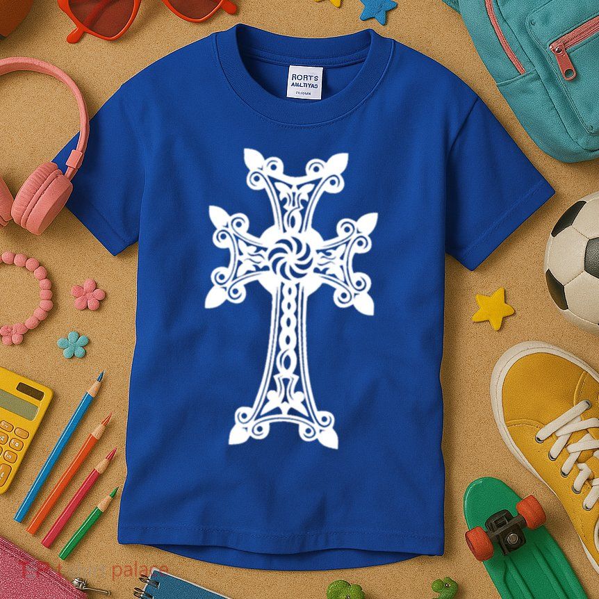 Arian Cross Meaningful Gift Aria Khachkar Meaningful Gift Cross Stone Symbol Mea Kids T-Shirt