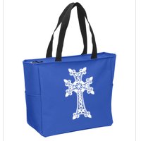 Arian Cross Meaningful Gift Aria Khachkar Meaningful Gift Cross Stone Symbol Mea Zip Tote Bag