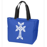 Arian Cross Meaningful Gift Aria Khachkar Meaningful Gift Cross Stone Symbol Mea Zip Tote Bag