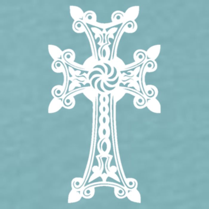 Arian Cross Meaningful Gift Aria Khachkar Meaningful Gift Cross Stone Symbol Mea Sueded Cloud Jersey T-Shirt