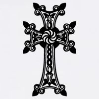 Arian Cross Meaningful Gift Aria Khachkar Meaningful Gift Cross Stone Symbol Mea Garment-Dyed Sweatshirt