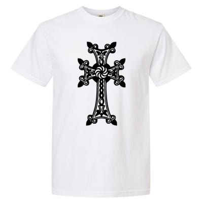 Arian Cross Meaningful Gift Aria Khachkar Meaningful Gift Cross Stone Symbol Mea Garment-Dyed Heavyweight T-Shirt