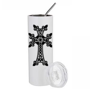 Arian Cross Meaningful Gift Aria Khachkar Meaningful Gift Cross Stone Symbol Mea Stainless Steel Tumbler