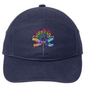 All Cancer Matters Awareness Day Ribbon Quote 7-Panel Snapback Hat