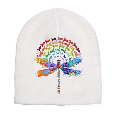 All Cancer Matters Awareness Day Ribbon Quote Short Acrylic Beanie