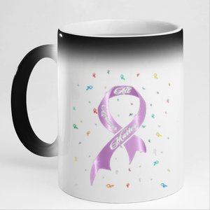 All Cancer Matters Awareness Saying World Cancer Day 11oz Black Color Changing Mug