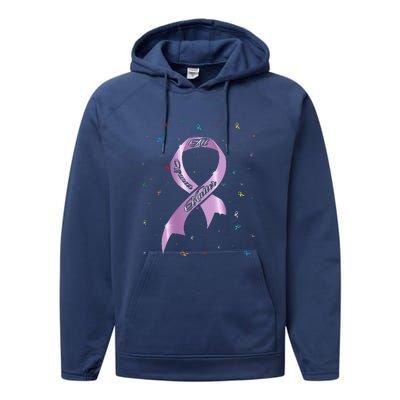 All Cancer Matters Awareness Saying World Cancer Day Performance Fleece Hoodie