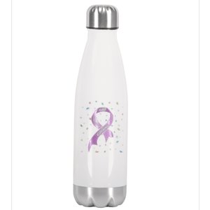 All Cancer Matters Awareness Saying World Cancer Day Stainless Steel Insulated Water Bottle