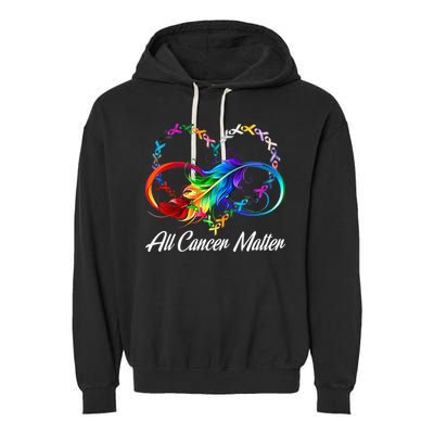 All Cancer Matters Awareness Day Heartbeat Garment-Dyed Fleece Hoodie