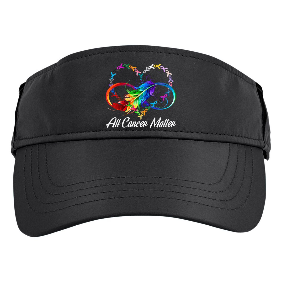 All Cancer Matters Awareness Day Heartbeat Adult Drive Performance Visor