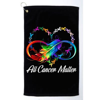 All Cancer Matters Awareness Day Heartbeat Golf Towel