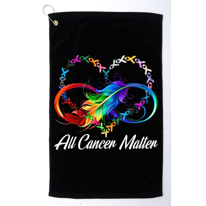 All Cancer Matters Awareness Day Heartbeat Golf Towel