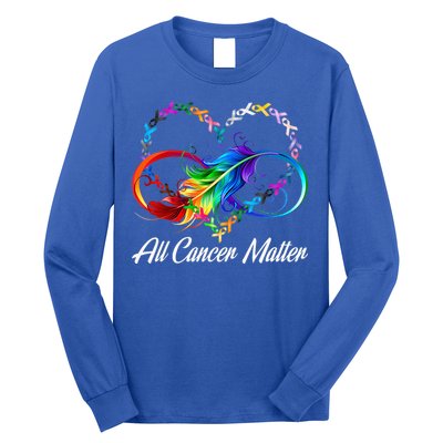 All Cancer Matters Awareness Day Heartbeat Long Sleeve Shirt
