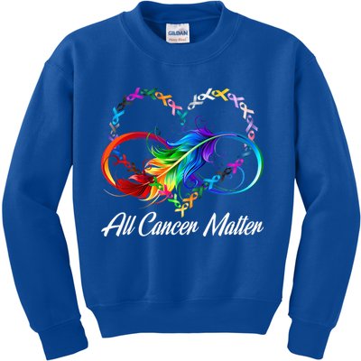 All Cancer Matters Awareness Day Heartbeat Kids Sweatshirt
