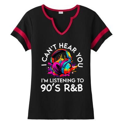 90s R&B Music For Women Girl Rnb Lover Rhythm And Blues Ladies Halftime Notch Neck Tee