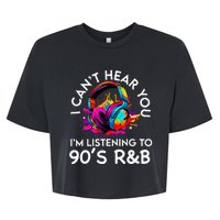 90s R&B Music For Women Girl Rnb Lover Rhythm And Blues Bella+Canvas Jersey Crop Tee