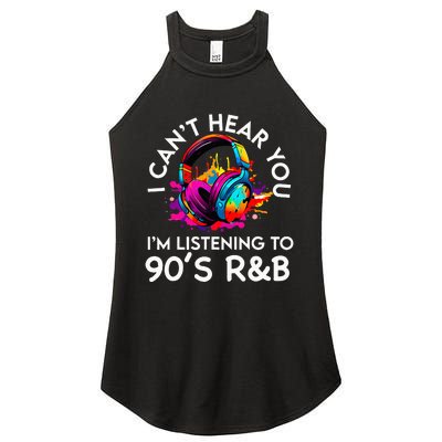 90s R&B Music For Women Girl Rnb Lover Rhythm And Blues Women's Perfect Tri Rocker Tank