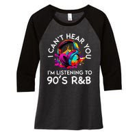 90s R&B Music For Women Girl Rnb Lover Rhythm And Blues Women's Tri-Blend 3/4-Sleeve Raglan Shirt