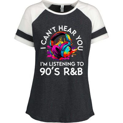 90s R&B Music For Women Girl Rnb Lover Rhythm And Blues Enza Ladies Jersey Colorblock Tee