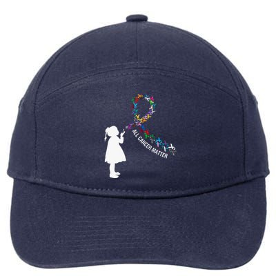 All Cancer Matters Awareness Saying World Cancer Day 7-Panel Snapback Hat