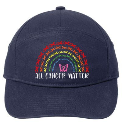 All Cancer Matters Awareness Support World Cancer Day 7-Panel Snapback Hat