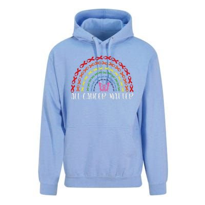 All Cancer Matters Awareness Support World Cancer Day Unisex Surf Hoodie