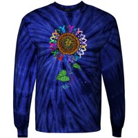 All Cancer Matters Cancer Awareness All Ribbons Sunflowe Tie-Dye Long Sleeve Shirt