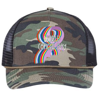 All Cancer Matters Awareness Day Ribbon Support Retro Rope Trucker Hat Cap