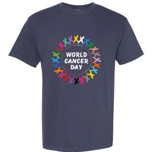 All Cancer Matters Awareness Day Ribbon Support Garment-Dyed Heavyweight T-Shirt