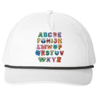 Abc Cute Monster Alphabet Halloween Teacher Costume Snapback Five-Panel Rope Hat