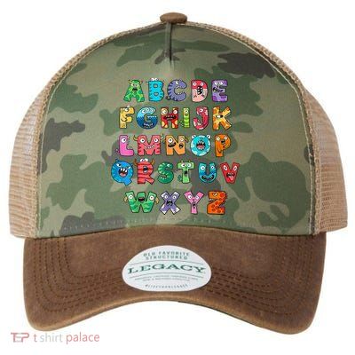 ABC Cute Monster Alphabet Halloween Teacher Costume Legacy Tie Dye Trucker Hat