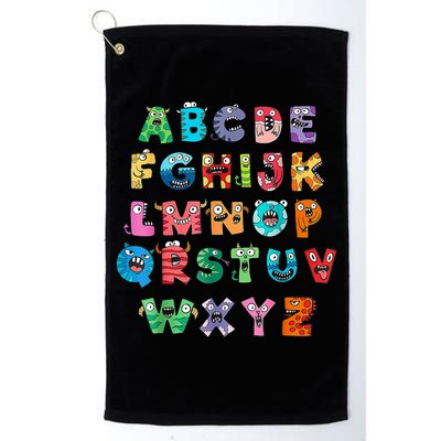 ABC Cute Monster Alphabet Halloween Teacher Costume Golf Towel