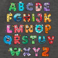ABC Cute Monster Alphabet Halloween Teacher Costume Vector Backpack