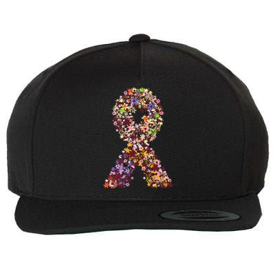 All Cancer Matters Awareness Day Ribbon Quote Wool Snapback Cap