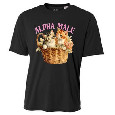 Alpha Cat Male Ironic Funny Kitten Weird Humor Kittens Cooling Performance Crew T-Shirt