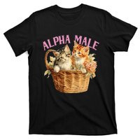 Alpha Cat Male Ironic Funny Kitten Weird Humor Kittens T-Shirt